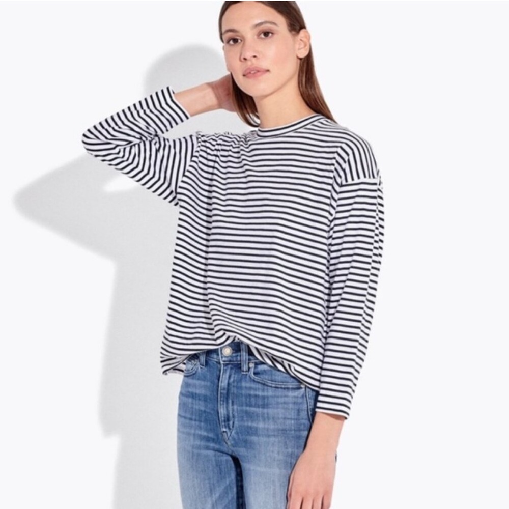 AYR Women's Striped Black and White Top
